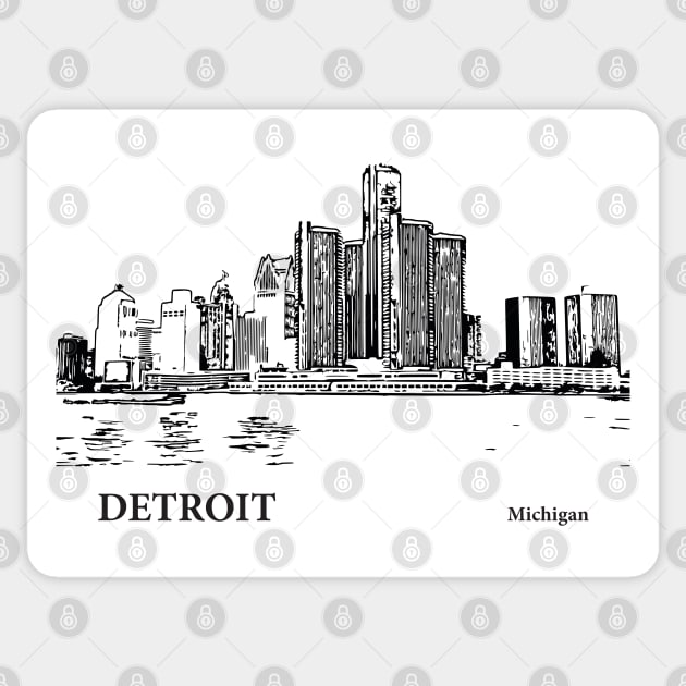 Detroit - Michigan Sticker by Lakeric